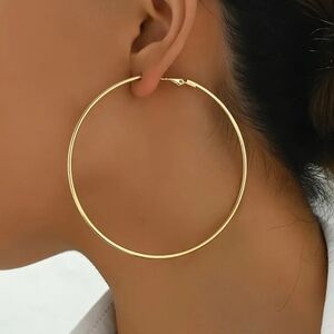 18 KT Gold Over Titanium Hoop Earrings